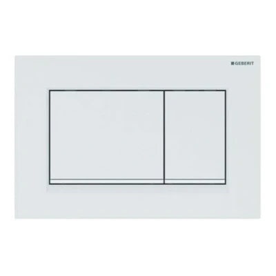 Immagine di Geberit, Placca di comando Sigma30 115.883.11.1, per risciacquo a 2 quantità, colore bianco, bianco opaco 115883111