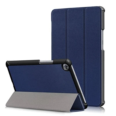 Immagine di Huawei MediaPad M5 8.4 Cover, Supporto Case Custodia Protettiva in Pelle con Funzione di Auto Sonno/Sveglia per pollici Tablet, Blu scuro