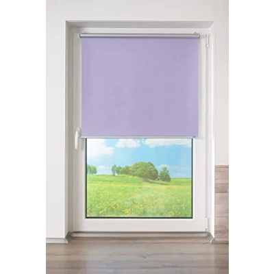 Immagine di Tenda a rullo con struttura moderna in tessuto lavanda 80 cm x 150 (larghezza lunghezza)
