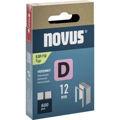 Immagine di Graffette a filo metallico piatto Tipo 53 F 600 pz. Novus 042 0791 Dimensioni (L x L) 12 mm 11.3