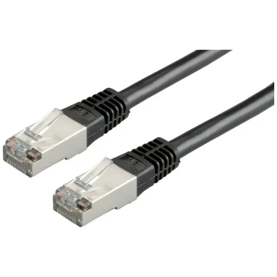 Immagine di Value 21.99.1355 RJ45 cavo di rete, patch CAT 6 S/FTP 3.00 m Nero doppia schermatura 1 pz.