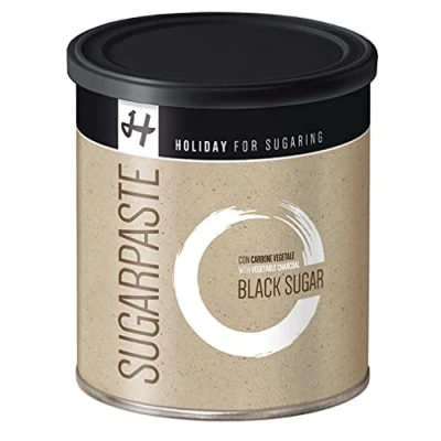 Immagine di pasta di zucchero Black Sugar Soft, 1 kg zucchero, depilazione senza strisce in tessuto non con la tecnica patching.