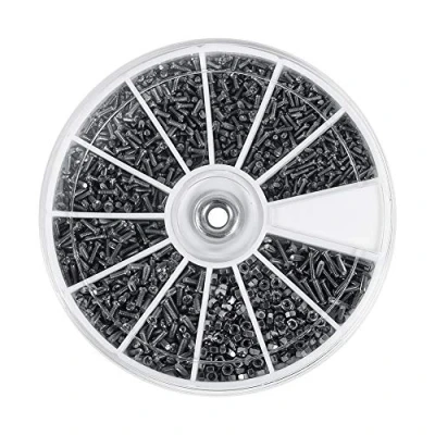 Immagine di Vite 600 pezzi 12 tipi di viti piccole Kit assortimento dadi M1 M1.2 M1.4 M1.6 for orologi Glassess