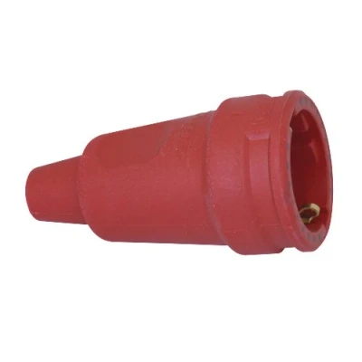 Immagine di Kopp 180912005 Spina di gomma con contatto protezione e guaina antipiega, colore: Rosso