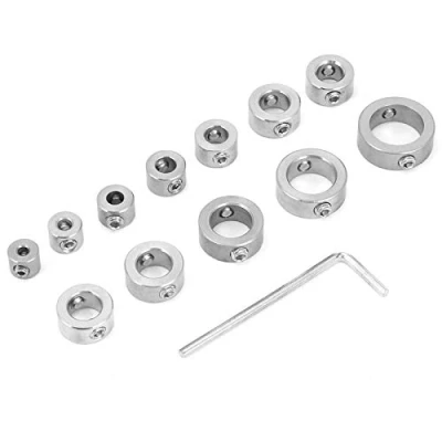 Immagine di Punta di arresto della profondità del trapano in acciaio inossidabile da 12 mm 3 16 mm, anello limite foratura con collare