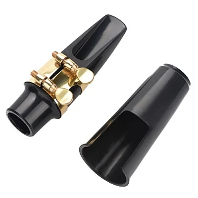 Immagine di Tbest Bocchino per Sassofono Contralto Flauto Professionale Accessori Strumenti Musicali Jazz Sax (Nero)