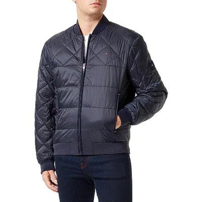 Immagine di Tommy Hilfiger Packable Recycled Giubbotto Bomber, Uomo, Taglia: Small, Desert sky