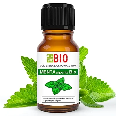 Immagine di Menta Piperita Bio Olio essenziale 100% Puro 30 ml Uso interno Terapeutico Alimentare Diffusori ambiente Aromaterapia Cosmetica Laborbio