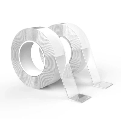 Immagine di GRIFEMA GA4001 2 Nastro Biadesivo Extra Forte, 3 Metri Trasparente, Rotoli, Impermeabile, per Pareti e Moquette