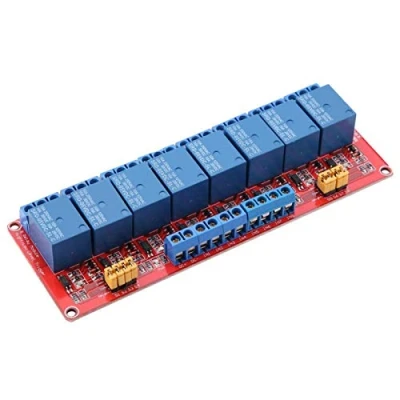 Immagine di 8 Canali Scheda Modulo Relè Optoaccoppiatore Alto e Basso Trigger (24V)