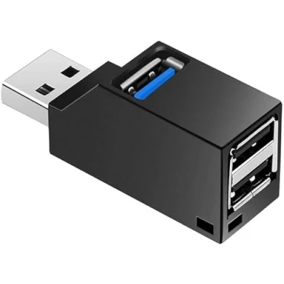 Immagine di USB 3.0 Hub, 3 Porta Splitter Hub (2 2.0 + 3.0) Direct Tower Alta velocità Adattatore Compatibili con Computer Portatili PC Desktop Notebook