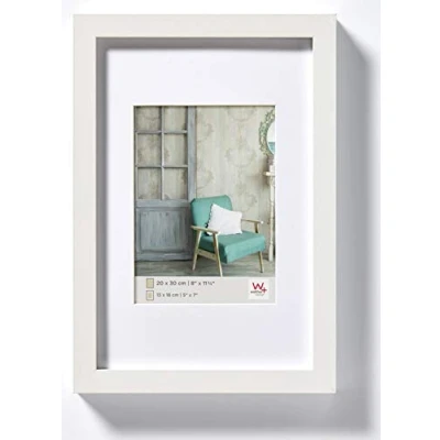 Immagine di walther design bianco 70 x 100 cm vero vetro Cornice in legno di Stoccolma EA100W
