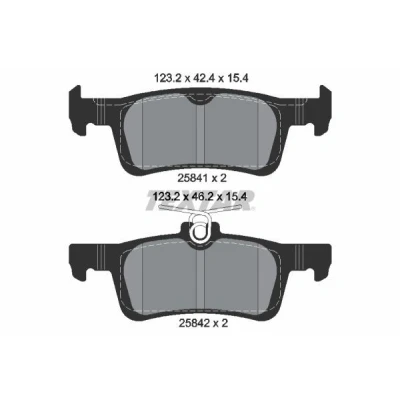 Immagine di TEXTAR 2584101 Kit pastiglie freno Non predisposto per contatto segnalazione usura PEUGEOT: 308 II Hatchback, SW 2, I