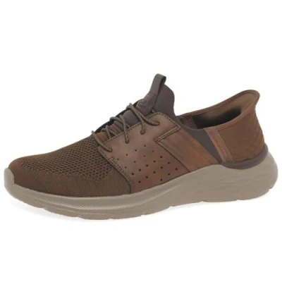 Immagine di Skechers Garner Newick, Senza Lacci Uomo, Tessuto Sintetico Marrone Scuro, 39.5 EU