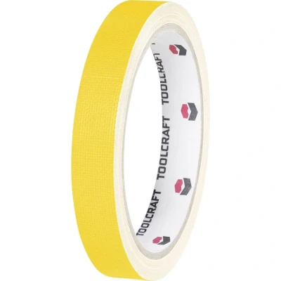 Immagine di TOOLCRAFT HEB19L10GC Nastro in tessuto Giallo (L x L) 10 m 19 mm 1 pz.