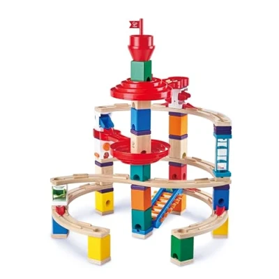 Immagine di Hape Super Spirals , Quadrilla Wooden Marble Run Toy Expansion Pack with Spiral Twists Xylophone Rail and for children aged 4+