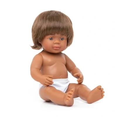Immagine di Miniland Bambola 15&#039;&#039; Autralian Aboriginal Boy (Polybag) Made in Spain, Anatomicamente Corretto, Qualità, Inclusione