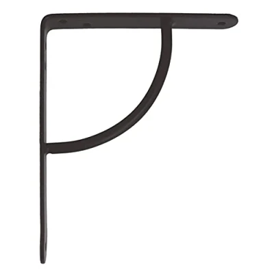 Immagine di Amig Staffa per mensole a muro Supporti Reggimensola Staffe in Acciaio Colore: Nero Dimensioni: 200 x 150 Peso max: 105 kg