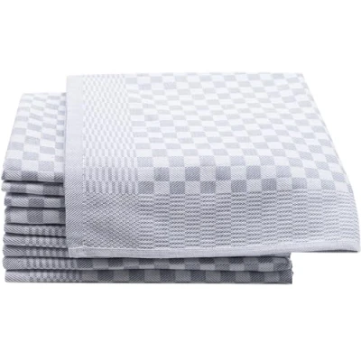 Immagine di ZOLLNER 10 Strofinacci, 100% Cotone, 46x70 cm Super assorbenti e robusti canovacci Lavabili a 60C qualità gastronomica certificati Oeko Tex®, Quadretti Antracite
