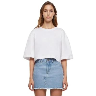 Immagine di Urban Classics Heavy Oversized Cropped Tshirt basic, Donna, Taglia: Large, White