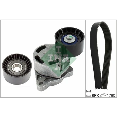 Immagine di INA 529 0137 10 Kit cinghie Poly V Controllare corsa libera generatore ed ev. sostituire RENAULT: LAGUNA 2 Grandtour,