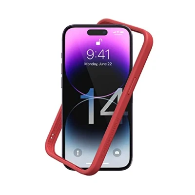 Immagine di RhinoShield Bumper Case Compatible with [iPhone 14 Pro] CrashGuard NX Shock Absorbent Slim Design Protective Cover 3.5M / 11ft Drop Protection Red