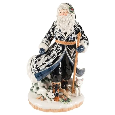Immagine di Goebel Fitz &amp; Floyd Santa 51 001 30 1 Cappotto blu in gres, altezza 48 cm