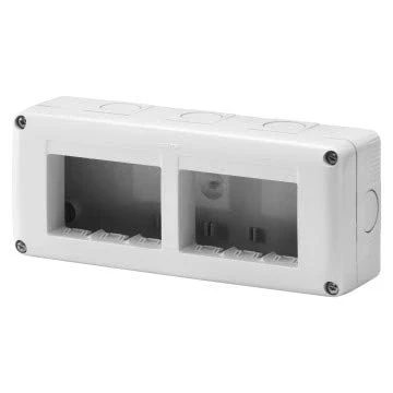 Immagine di Gewiss Contenitore Per Apparecchi System Protetto 6 Posti Moduli 3x2 Grigio Ral 7035 IP40 GW27005