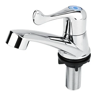 Immagine di rubinetto lavabo singola maniglia acqua ugello fredda G1/2 placca per bagno cucina stanza di riposo vasca da bagno, Tail handle