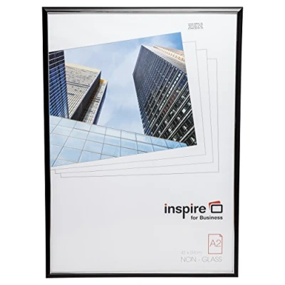 Immagine di Hampton Frames EASYLOADER EASA2BKP Cornice per foto formato A2 (42 x 59 cm), in plastica estrusa, colore: nero