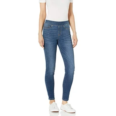 Immagine di Amazon Essentials Jeggings Elasticizzati con Elastico in Vita (Taglie Forti Disponibili) Donna, Blu Medio, 44