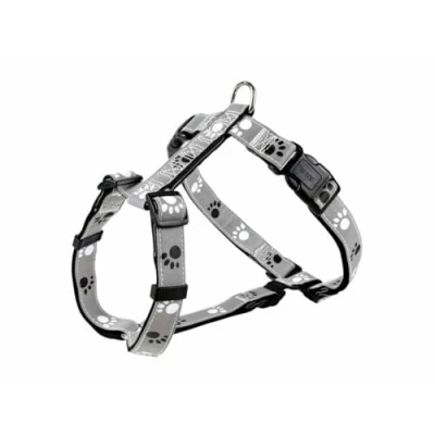 Immagine di Trixie Imbracatura per Cane in Argento Catarifrangente, Colore Nero/Grigio (Altamente Catarifrangente)