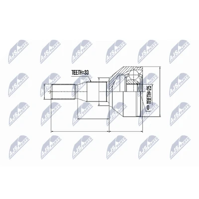 Immagine di NTY NPZ PL 031 Kit Giunto Omocinetico Assale anteriore Dx, Sx