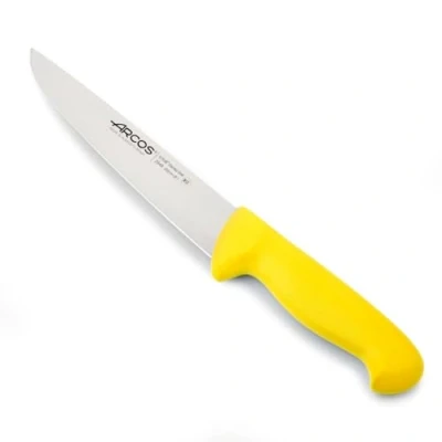Immagine di Arcos Serie 2900 Coltello Scannare Macellaio Bistecca Lama Acciaio Inossidabile Nitrum 200 mm Manico Polipropilene Colore Giallo