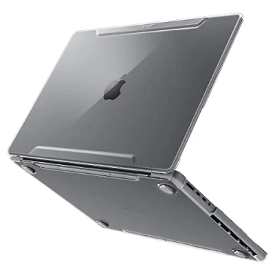 Immagine di Spigen Cover Thin Fit Compatibile con MacBook Pro 14 pollici M4 / Max (2024) M3/M2/M1/Pro/Max (2023 2021) Crystal Clear (Trasparente)