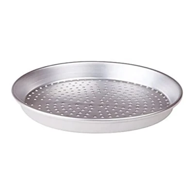 Immagine di Pentole Agnelli Pasticceria e Pizza Tortiera Rotonda in Lega 3003 Forata, Alluminio, Argento, 28 Centimeters cm