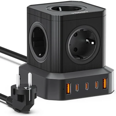 Immagine di VOOMY Multipresa e caricatore USB 100 Watt per iPhone, iPad, Samsung Galaxy S7/S6/S7 Edge/S6 Edge+