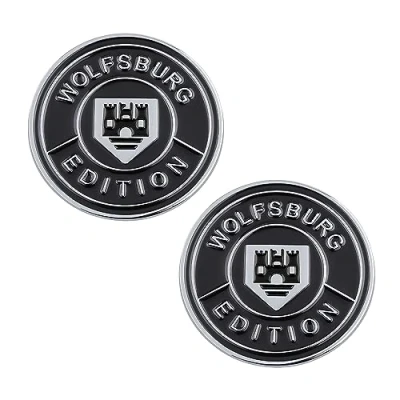 Immagine di Generic Emblema Wolfsburg in metallo (argento nero), 6,3 x cm, posteriore auto