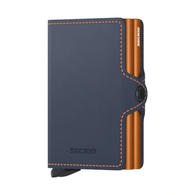 Immagine di Secrid Twinwallet Matte Night Blue &amp; Orange Incisione gratuita