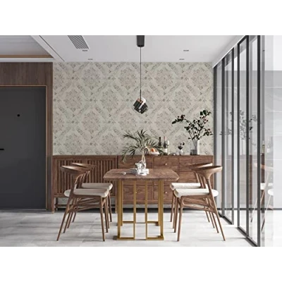 Immagine di Livingwalls My Home Spa 387072 Carta da parati in tessuto non tessuto, motivo barocco, 10,05 x 0,53 m, colore: Bianco crema