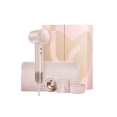 Immagine di Laifen Premium Asciugacapelli ad Alta Velocità con Coffretto Regalo Rosa, Portatile 110.000 giri/min, Leggero, Accessorio Styling Magnetico, Supporto a Parete, Sacchetto (Rosa)