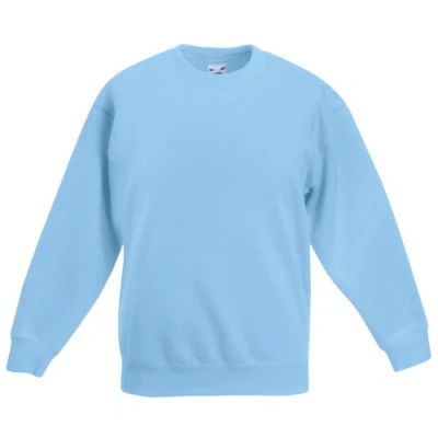 Immagine di Fruit of the Loom Felpa Girocollo Classica Maniche Lunghe Bambino (7 8 Anni) (Azzurro)
