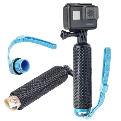 Immagine di Digicharge Impugnatura Galleggiante Impermeabile Per GoPro Hero12 Hero11 Hero10 Hero Max/DJI OSMO Action 3 / Insta360 One/Akaso Camera Float con Spazio Interno Impermeabile, Blu