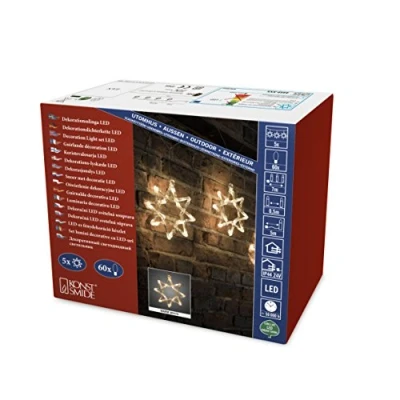 Immagine di Konstsmide Christmas Ghirlanda luminosa LED natalizia, stelle a 8 punte