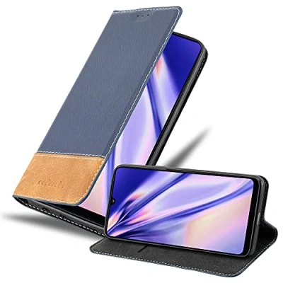 Immagine di Cadorabo Custodia Libro compatibile con Samsung Galaxy A31 in BLU SCURO MARRONE Vani di Carte, Funzione Stand e Chiusura Magnetica Portafoglio Cover Case Wallet Book Etui Protezione