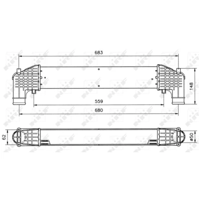 Immagine di NRF 30108A Intercooler FORD: Galaxy Mk1 MPV