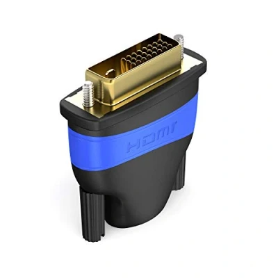 Immagine di KabelDirekt Adattatore DVI su HDMI (DVI HDM, supporta High Speed, Full HD 1080p, 3D, per collegare dispositivi e HDMI), TOP Series