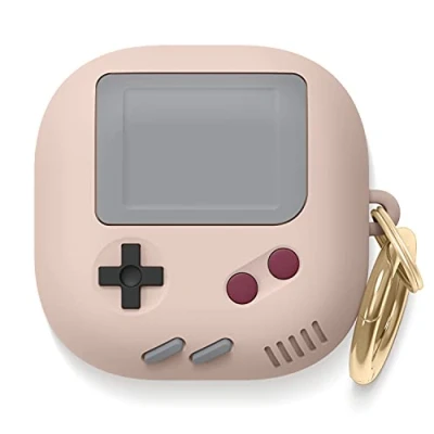Immagine di elago GB5 Cover Compatibile con Samsung Galaxy Buds FE (2023), Buds2 Pro (2022)/ Buds2, (2021), Live (2020) Design Classico Console di Gioco (Rosa Pietra)