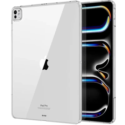 Immagine di MoKo Custodia per iPad Pro 11 Pollici M4 2024 (5a Gen.) (A2836/A2837/A3006), Cover Protettiva in TPU Trasparente Morbido Antiurto Sottile e Leggero con Copertura Posteriore Trasparente,