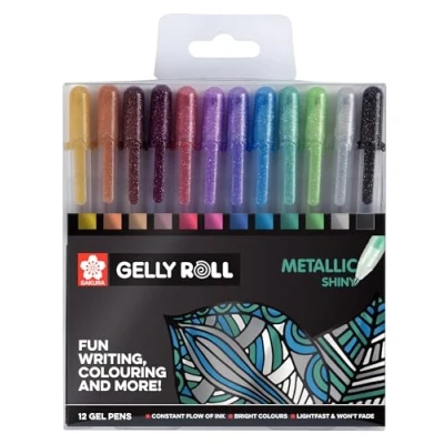 Immagine di SAKURA Gelly Roll Metallic Shiny, confezione da 12 penne
